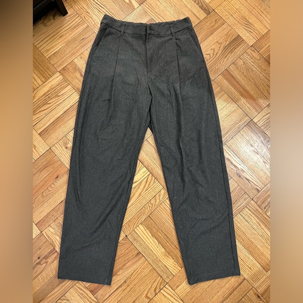 Muji sz L brown heather tapered trousers
